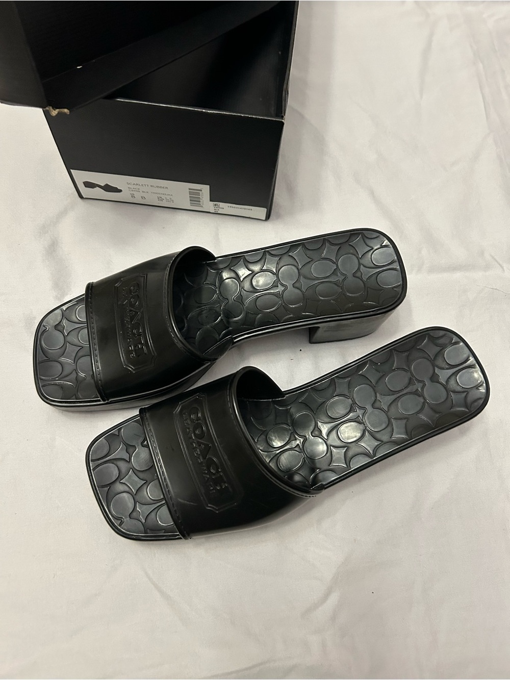 Coach Scarlett Black Slide Sandals Women